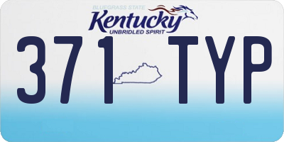 KY license plate 371TYP
