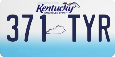 KY license plate 371TYR