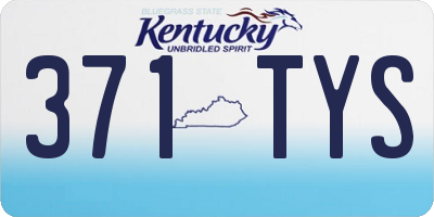 KY license plate 371TYS