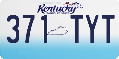 KY license plate 371TYT