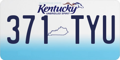 KY license plate 371TYU