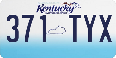 KY license plate 371TYX