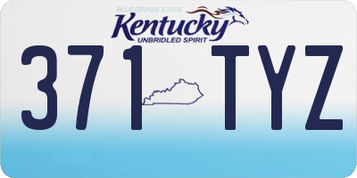 KY license plate 371TYZ