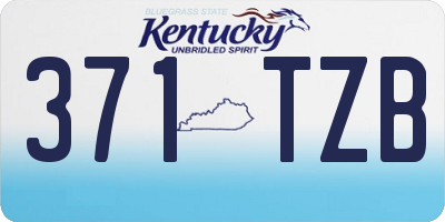 KY license plate 371TZB