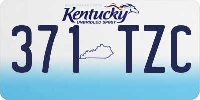 KY license plate 371TZC
