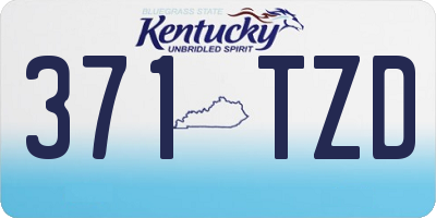 KY license plate 371TZD
