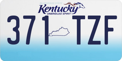 KY license plate 371TZF