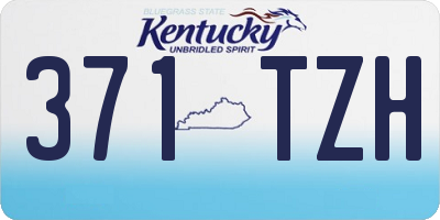 KY license plate 371TZH