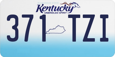 KY license plate 371TZI