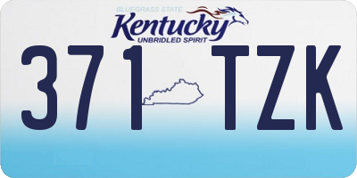 KY license plate 371TZK