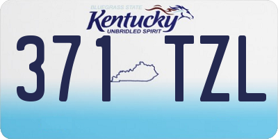 KY license plate 371TZL