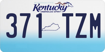 KY license plate 371TZM