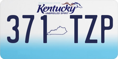 KY license plate 371TZP