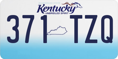 KY license plate 371TZQ