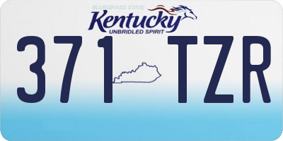 KY license plate 371TZR