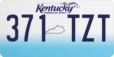 KY license plate 371TZT