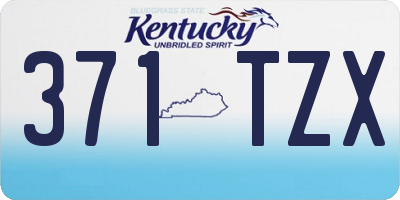 KY license plate 371TZX