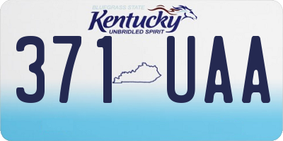 KY license plate 371UAA