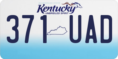 KY license plate 371UAD