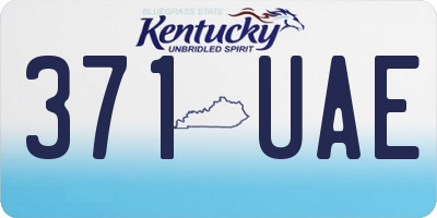 KY license plate 371UAE