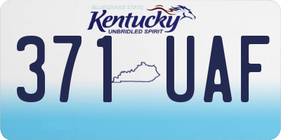 KY license plate 371UAF