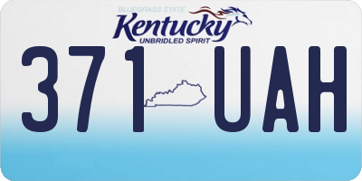 KY license plate 371UAH