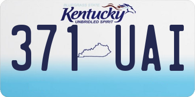 KY license plate 371UAI