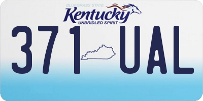 KY license plate 371UAL