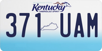KY license plate 371UAM