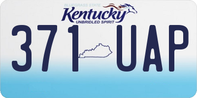 KY license plate 371UAP