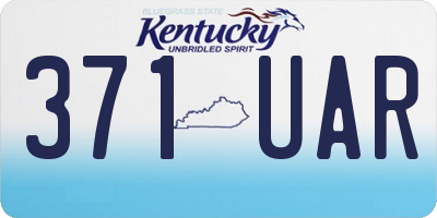 KY license plate 371UAR