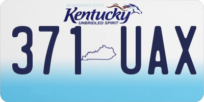 KY license plate 371UAX