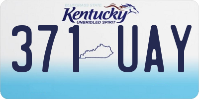 KY license plate 371UAY