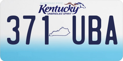 KY license plate 371UBA