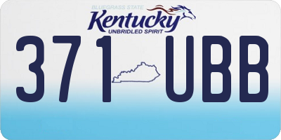 KY license plate 371UBB
