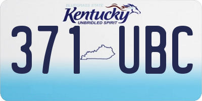 KY license plate 371UBC