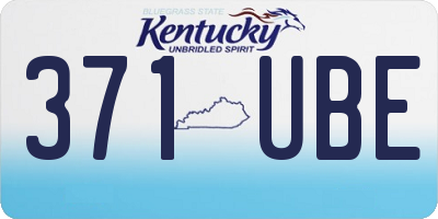 KY license plate 371UBE