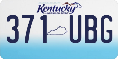 KY license plate 371UBG