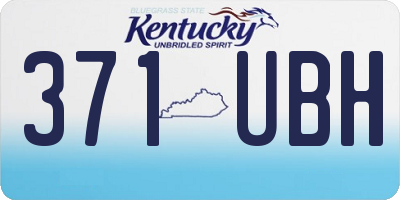KY license plate 371UBH