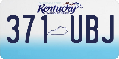 KY license plate 371UBJ