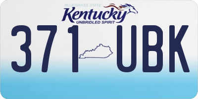 KY license plate 371UBK