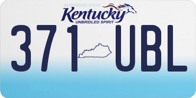 KY license plate 371UBL