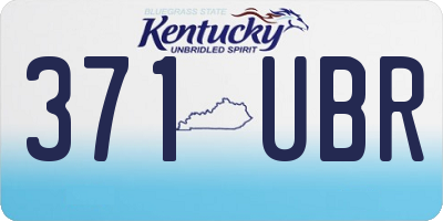 KY license plate 371UBR