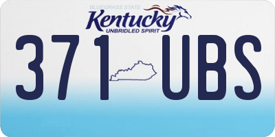 KY license plate 371UBS