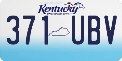 KY license plate 371UBV