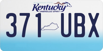 KY license plate 371UBX