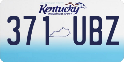KY license plate 371UBZ