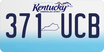 KY license plate 371UCB