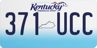 KY license plate 371UCC