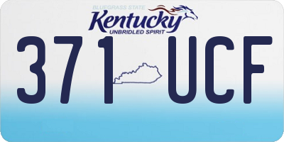 KY license plate 371UCF